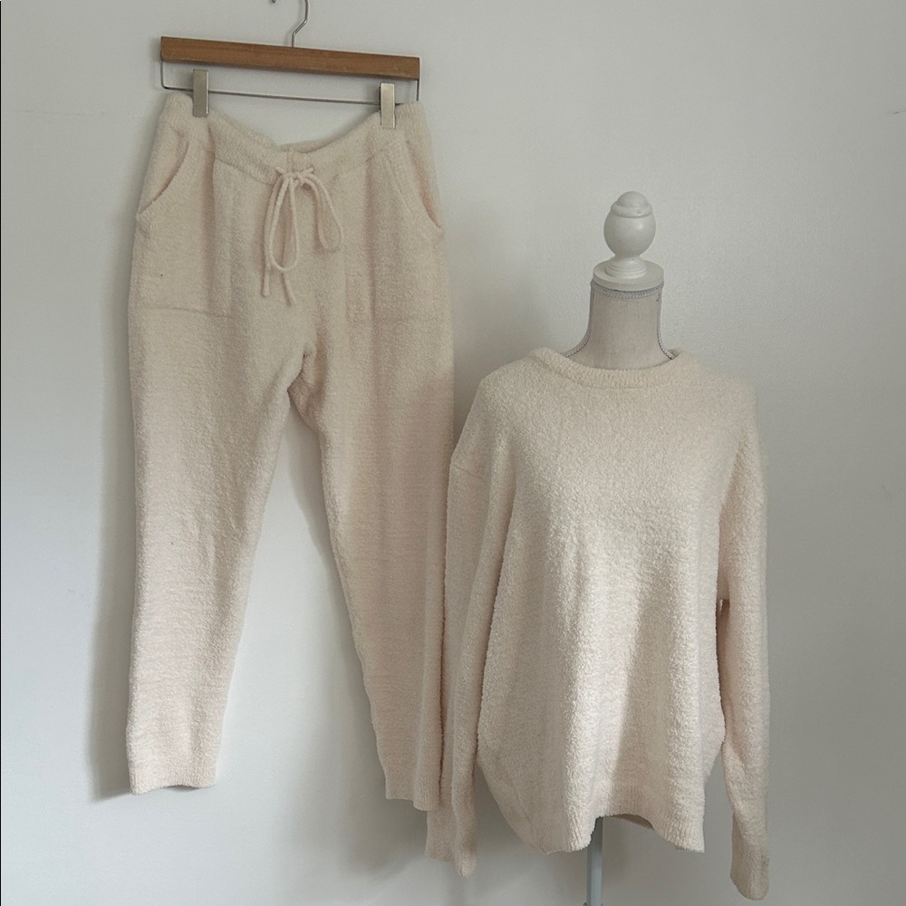 Saranoni Cozy Plush Women's Lounge Set - Cream Large